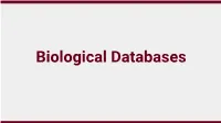 Biological Databases