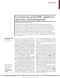 Coronaviruses Post-SARS: Update on Replication and Pathogenesis