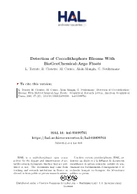 Detection of Coccolithophore Blooms with Biogeochemical-Argo Floats L