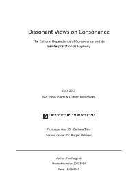 Dissonant Views on Consonance