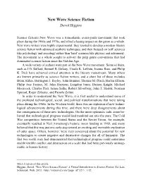 Higgins, David. "New Wave Science Fiction" a Virtual Introduction to Science Fiction