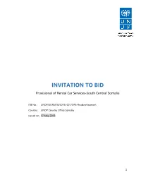 ITB No.: UNDP/SOM/ITB/2018/ 001/OPS-Readvertisement