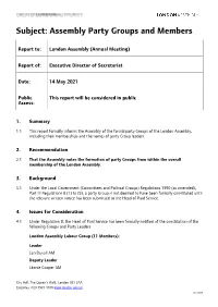London Assembly Report