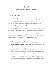 Piazza Chapter on "Fundamentals of Applied Sampling"