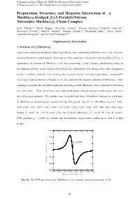 Preparation, Structure, and Magnetic Interaction of a Mn(Hfac)2-Bridged [2-(3-Pyridyl)(Nitrony Nitroxide)-Mn(Hfac)2]2 Chain Complex