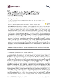 Time and Life in the Relational Universe: Prolegomena to an Integral Paradigm of Natural Philosophy