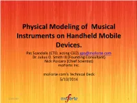 What Is Physical Modeling Synthesis?