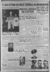 11,444 Anend CATHOLIC SCHOOLS in ARCHOIOCESE REGISTER