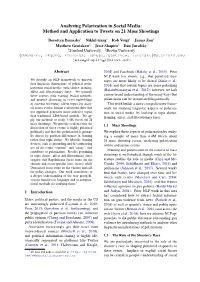 Analyzing Polarization in Social Media: Method and Application to Tweets on 21 Mass Shootings