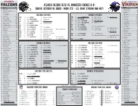 ATLANTA FALCONS (0-5) VS. MINNESOTA VIKINGS (1-4) # Name Pos # Name Pos 2 Ryan, Matt