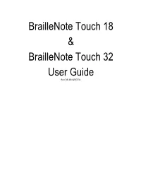 Braillenote Touch User Guide