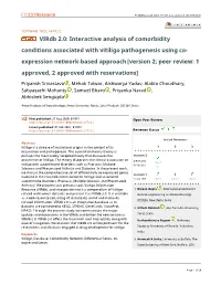 Interactive Analysis of Comorbidity Conditions Associated with Vitiligo