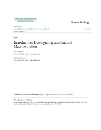 Introduction: Demography and Cultural Macroevolution James Steele University College London, J.Steele@Ucl.Ac.Uk