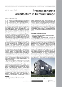 Precast Concrete Architecture in Central Europe