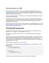 Q# Introduction