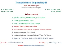 Unit-Iv Railway Engineering