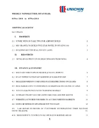 Weekly Newsletter (Myanmar)
