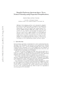 Motion Planning Using Sequential Simplifications