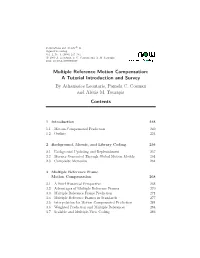 Multiple Reference Motion Compensation: a Tutorial Introduction and Survey Contents