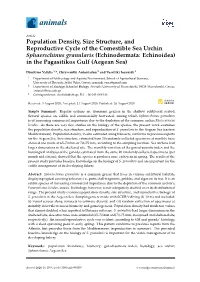Population Density, Size Structure, and Reproductive Cycle Of