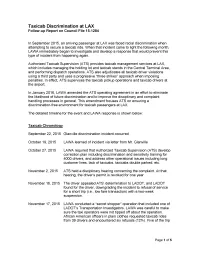 Taxicab Discrimination at LAX Follow-Up Report on Council File 15-1284