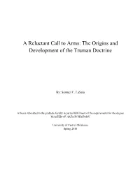 The Origins and Development of the Truman Doctrine