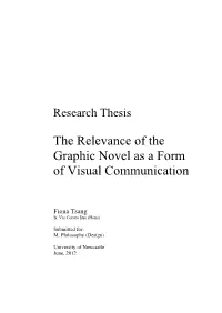 The Relevance of the Graphic Novel As a Form of Visual Communication