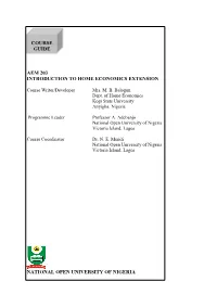 AEM 203 Course Guide