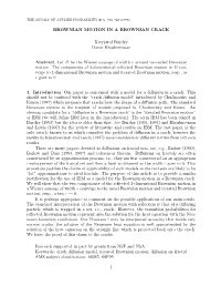 Brownian Motion in a Brownian Crack