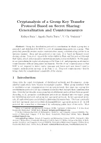 Cryptanalysis of a Group Key Transfer Protocol Based on Secret Sharing: Generalization and Countermeasures