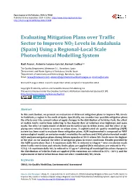 Evaluating Mitigation Plans Over Traffic Sector to Improve NO2 Levels in Andalusia (Spain) Using a Regional-Local Scale Photochemical Modelling System