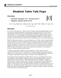 Shabbat Table Talk Page
