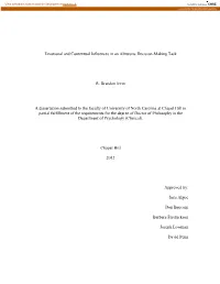 Emotional and Contextual Influences in an Altruistic Decision-Making Task