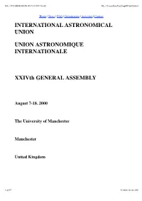 IAU INFORMATION BULLETIN No 85