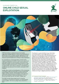 Summary Paper on Online Child Sexual Exploitation