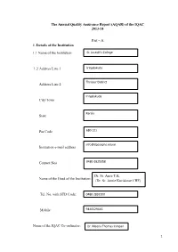 The Annual Quality Assurance Report (AQAR) of the IQAC 2013-14 Part