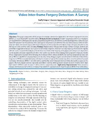 Video Inter-Frame Forgery Detection: a Survey