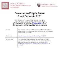 Covers of an Elliptic Curve E and Curves in Exp1