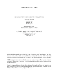From Growth to Green Growth - a Framework