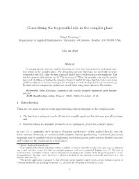 Generalizing the Trapezoidal Rule in the Complex Plane