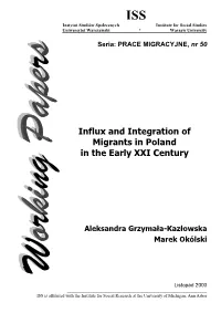 Influx and Integration of Migrants in Poland in the Early XXI Century