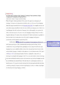 Representations of Sign Languages in Nonsigning