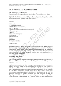 Solid Propellant Rocket Engines - V.M