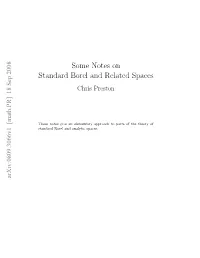 Some Notes on Standard Borel and Related Spaces