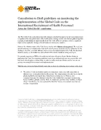 Consultation to Draft Guidelines on Monitoring the Implementation Of