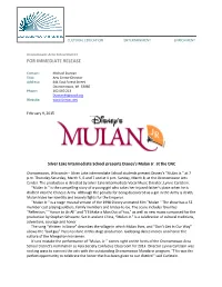 For Immediate Release