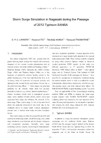 Storm Surge Simulation in Nagasaki During the Passage of 2012 Typhoon SANBA