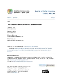 The Forensics Aspects of Event Data Recorders