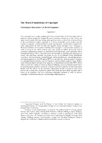 The Moral Foundations of Copyright