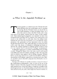 What Is the Aggadah Problem? 